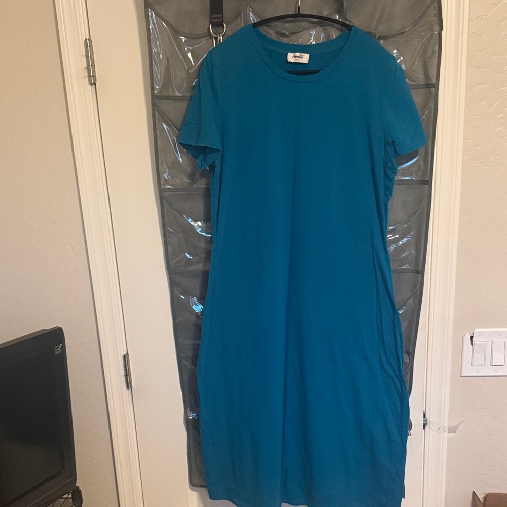 Amalli Talli teal knee length Dress